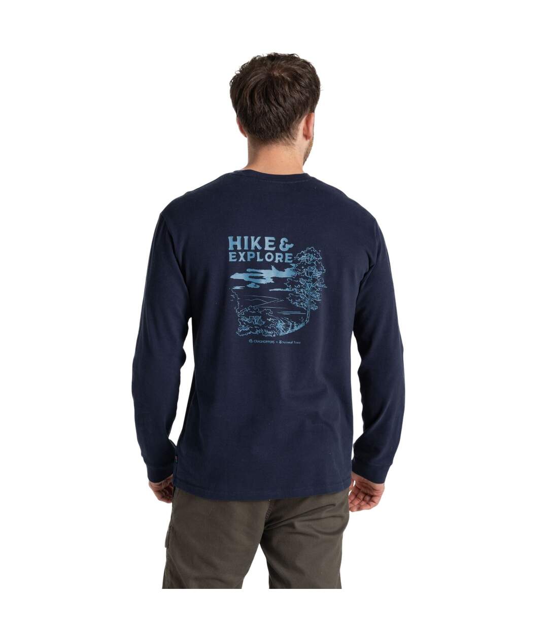 T-shirt national trust limestone homme bleu marine Craghoppers-2