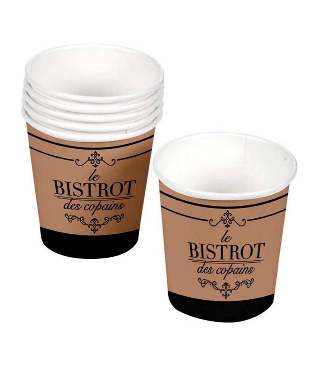 Lot de 10 Gobelets en Carton Bistrot 23cl Naturel-1