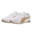 Mens Sprint Cowhide Leather Lace Up Trainers White Tan Puma-4
