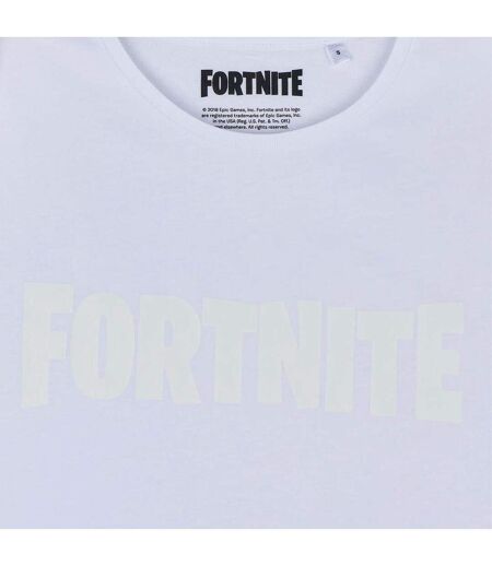 T-shirt Motif/style Aluminium Homme Blanc Fortnite