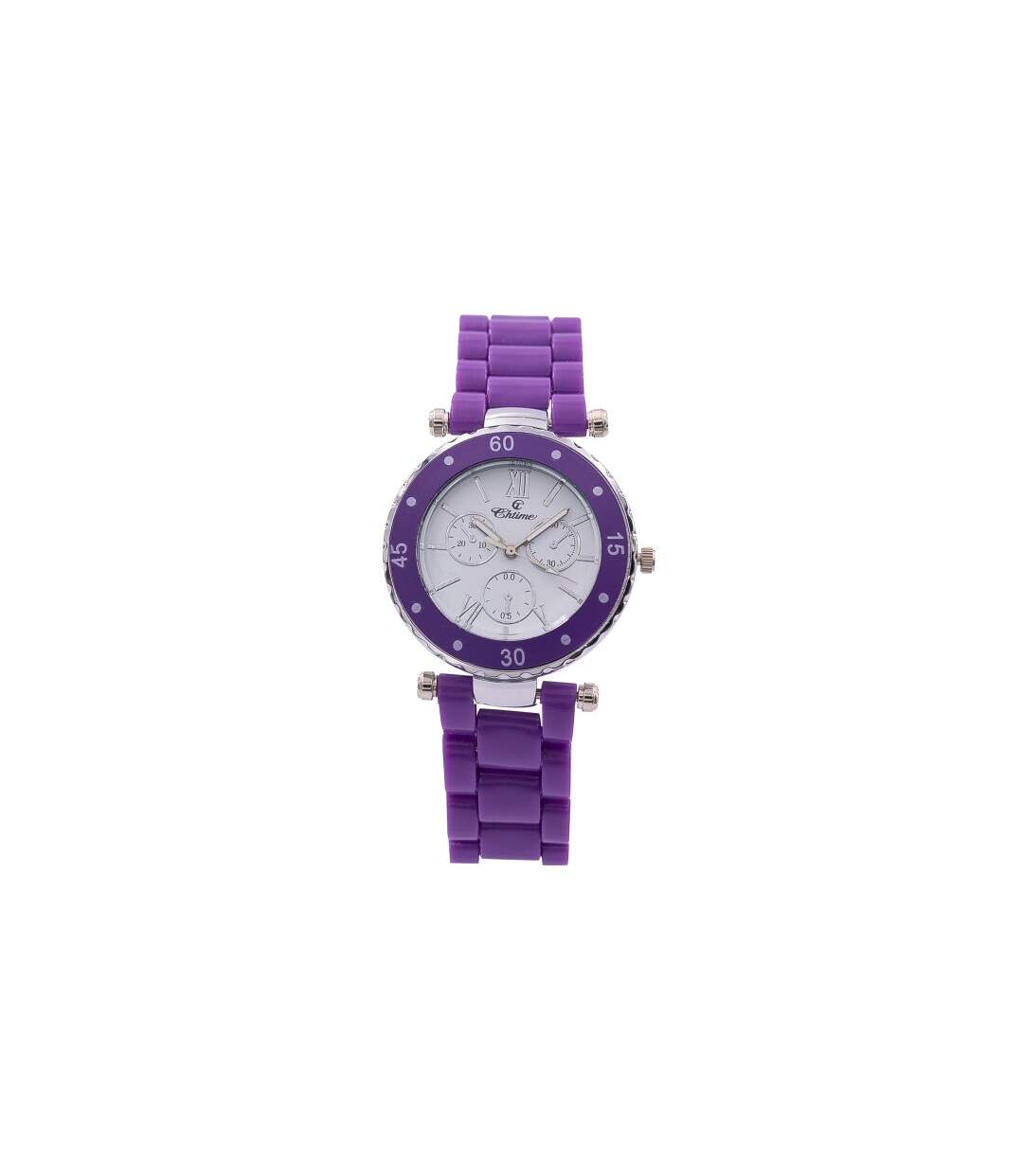 Magnifique Montre Femme Plastique Violet CHTIME-1