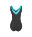 Maillot De Bain 1 Pièce Angie Femme Bleu Gris Crowell-2
