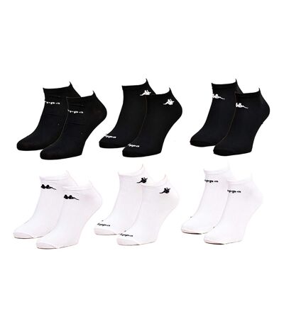 Chaussettes Femme KAPPA Socquettes Tiges courtes Pack de 6 Paires ( 3 Noires/3 Blanches)