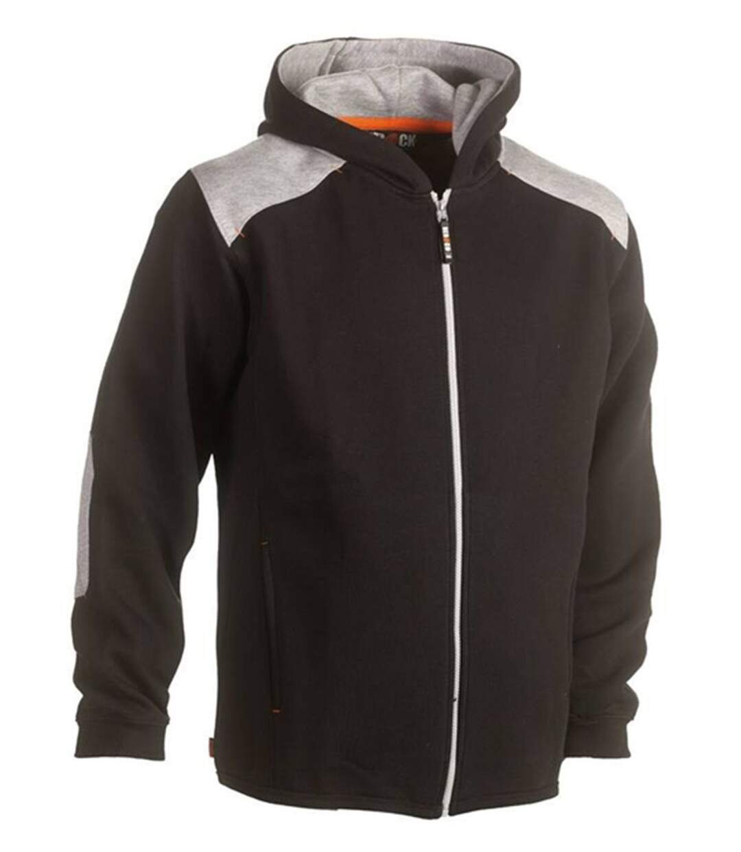 Veste sweat de travail zippée à capuche - Homme - HK351 - noir