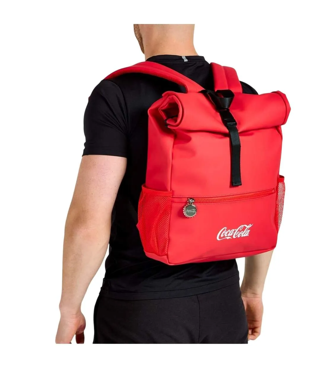 Roll Top Backpack One Size Red Coca-Cola-4