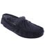 Mokkers Mens Bruce Real Suede Moccasin Slippers (Navy Blue) - UTDF816-1