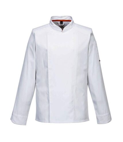 Portwest Mens C846 Pro Air-Mesh Long-Sleeved Chef Jacket (White)