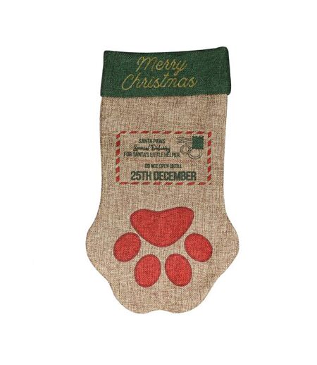 Pet Brands Santa Paws Festive Pet Stocking (Brown) - UTUT1201