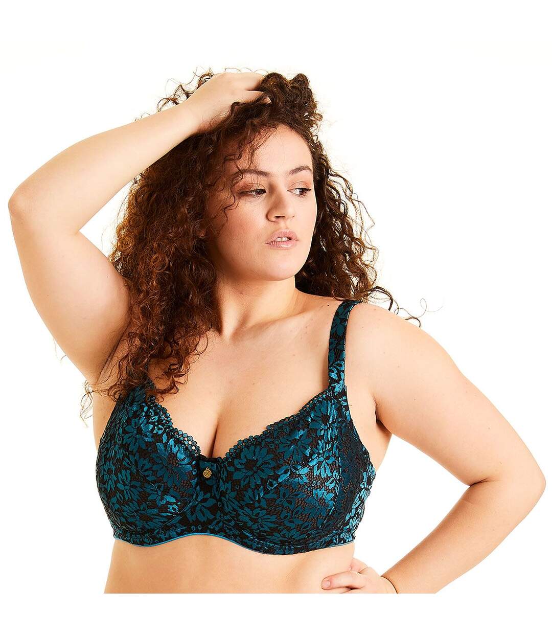 Soutien-gorge grand maintien turquoise Bergamote