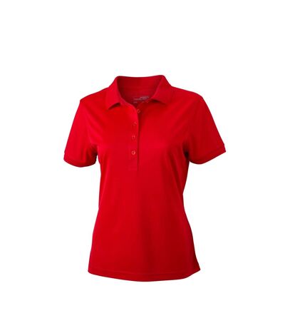 Polo micro-polyester FEMME JN574 - rouge