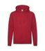 Mens r hoodie red Fruit of the Loom