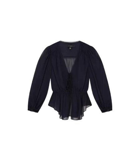 Blouse Manches Bishop Femme Bleu Marine Ted Baker