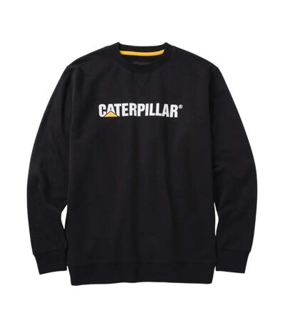 Mens Logo Midweight Crew Neck Jumper Black Caterpillar