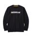 Mens Logo Midweight Crew Neck Jumper Black Caterpillar-1