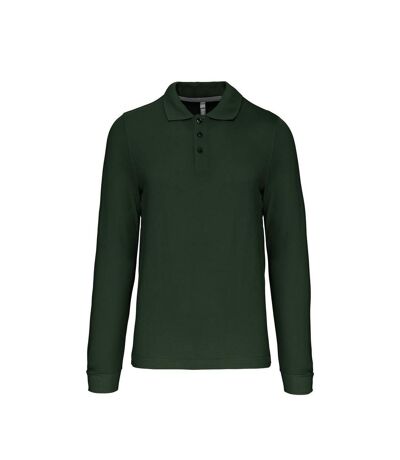 Polo manches longues - Homme - K243 - vert forêt