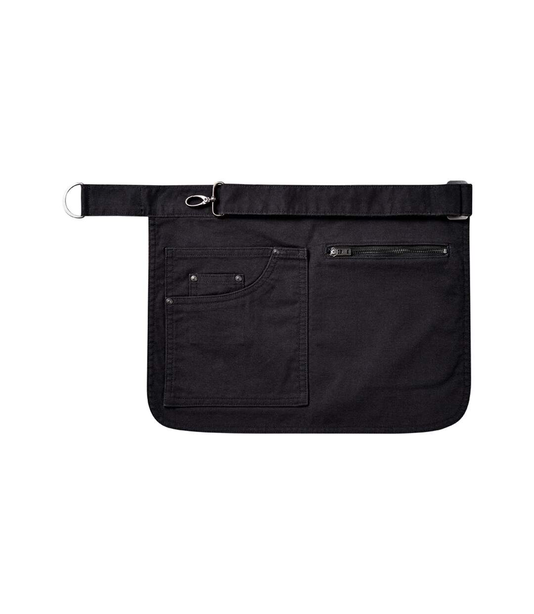 Adults unisex metro utility hip apron one size black denim Premier-1