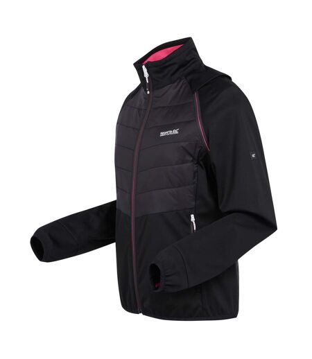 Womens/ladies steren ii hybrid jacket black/flamingo pink Regatta