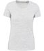 T-shirt manches courtes vintage - KV2107 - blanc chiné ash - femme