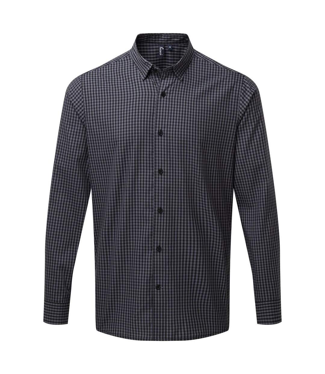 Chemise Maxton Homme Gris Acier Noir Premier-1