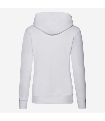 Fruit of the Loom Womens/Ladies Classic Hooded Lady Fit Sweatshirt (White)
