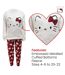 Ensemble De Pyjama Long Femme Blanc Rouge Hello Kitty-2