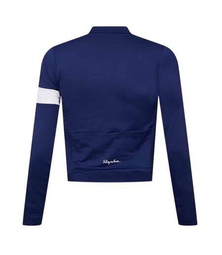 Mens Core Full Zip Cycling Jersey Navy Rapha