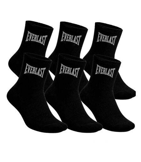 Lot de 6 paires de chaussettes noires homme everlast el062