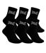 Lot de 6 paires de chaussettes noires homme everlast el062-1