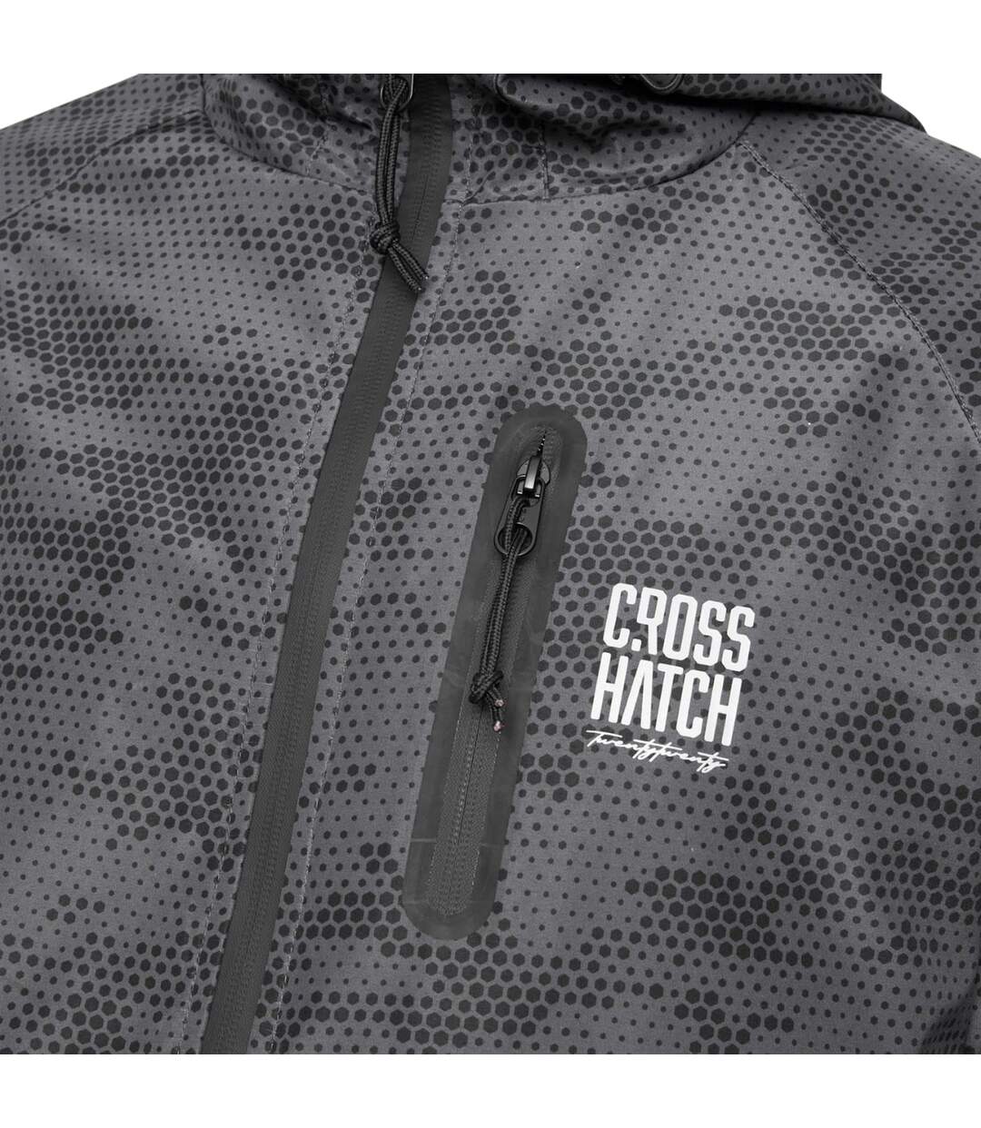 Veste Style Imprimé Intégral Janscore Homme Noir Crosshatch-4