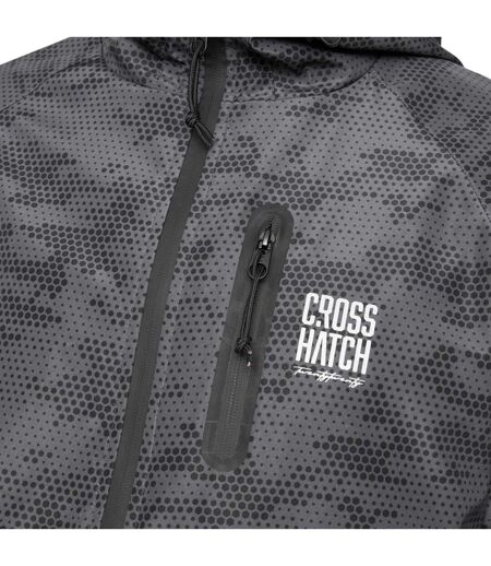 Veste Style Imprimé Intégral Janscore Homme Noir Crosshatch