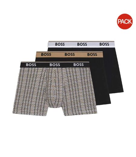 Pack Of 3  Mens Power Briefs  Black Navy Multicoloured Boss