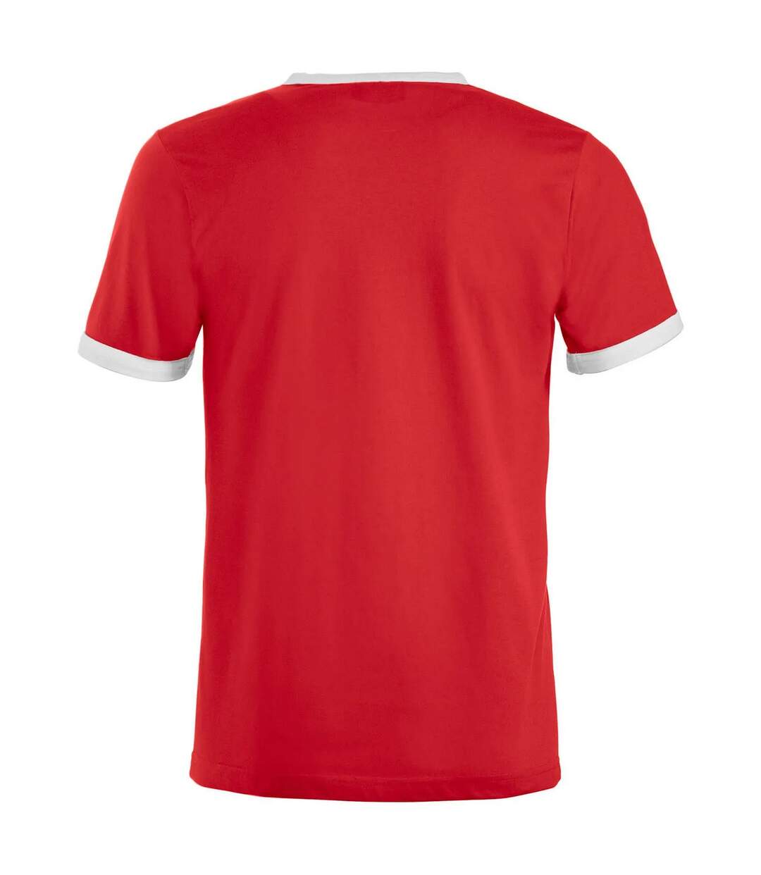 Unisex Adult Nome Ringer T-shirt Red White Clique-2