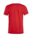 Unisex Adult Nome Ringer T-shirt Red White Clique-2