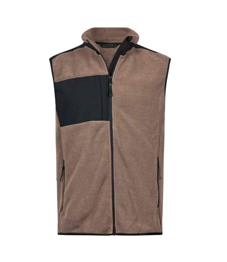 Tee Jays Mens Mountain Fleece Body Warmer (Clay/Black) - UTPC5611