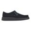 Mens Suede Platform Shoes Black Clarks-1