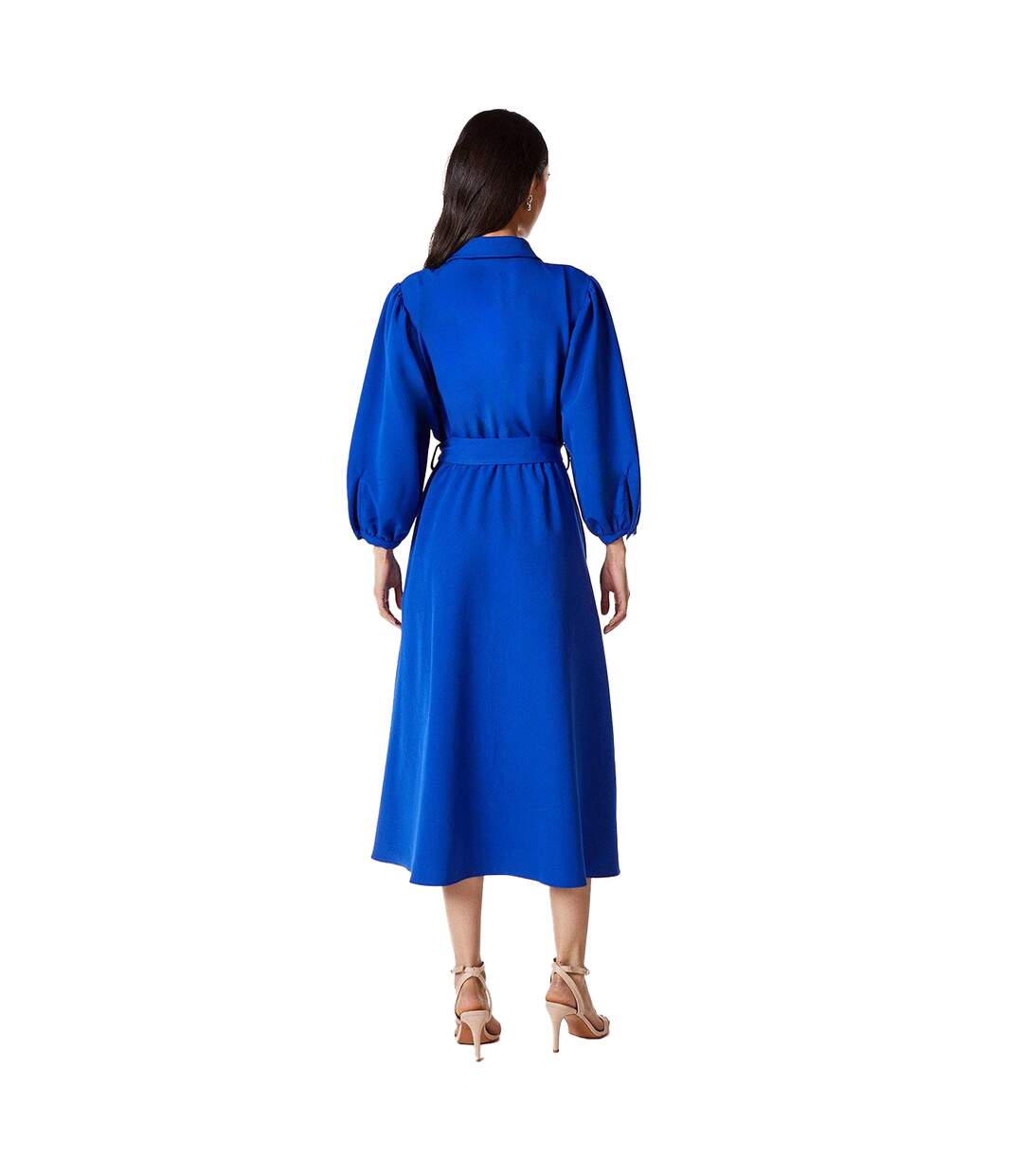 Robe mi-longue femme cobalt Principles-2