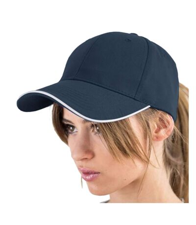 Atlantis Reflect 6 Panel Reflective Piping Baseball Cap (Navy) - UTAB209