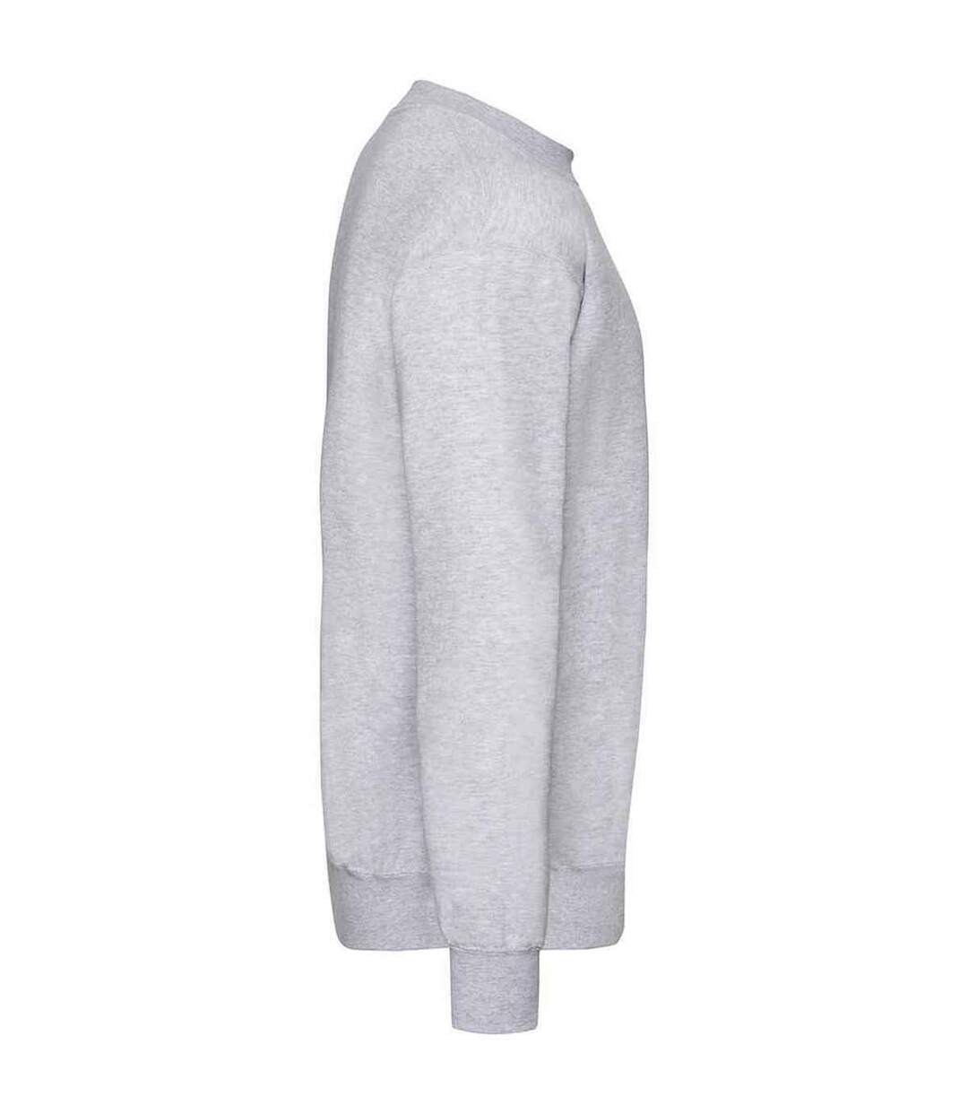 Unisex adult polycotton set-in sweatshirt heather grey Fruit of the Loom-3
