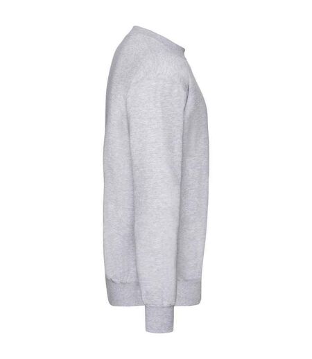 Unisex adult polycotton set-in sweatshirt heather grey Fruit of the Loom