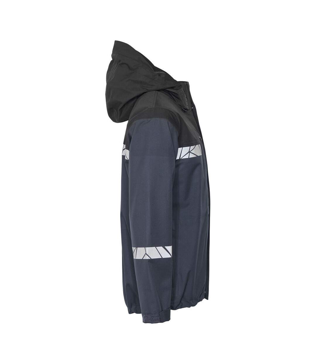 Mens Progression Hi-vis Soft Shell Jacket Navy Black Projob-4