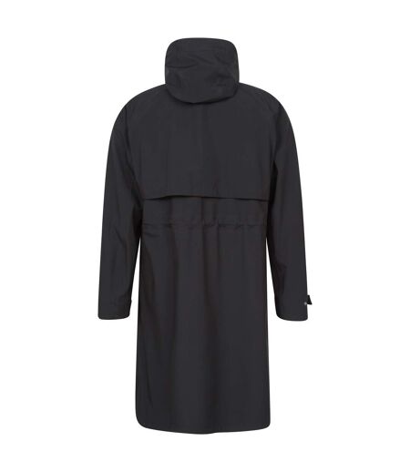 Womens/ladies jade waterproof lightweight long raincoat black Animal