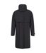 Womens/ladies jade waterproof lightweight long raincoat black Animal-2