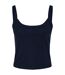 Womens/ladies micro-rib spaghetti strap tank top solid navy Bella + Canvas