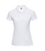 Polo classic femme blanc Russell-1