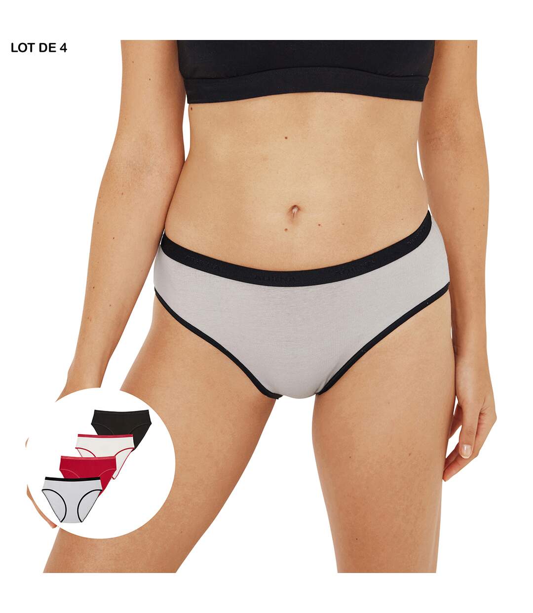 Lot de 4 slips femme Athena-1