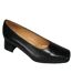 Amblers Walford Ladies Wide Fit Court / Womens Shoes (Black) - UTFS217