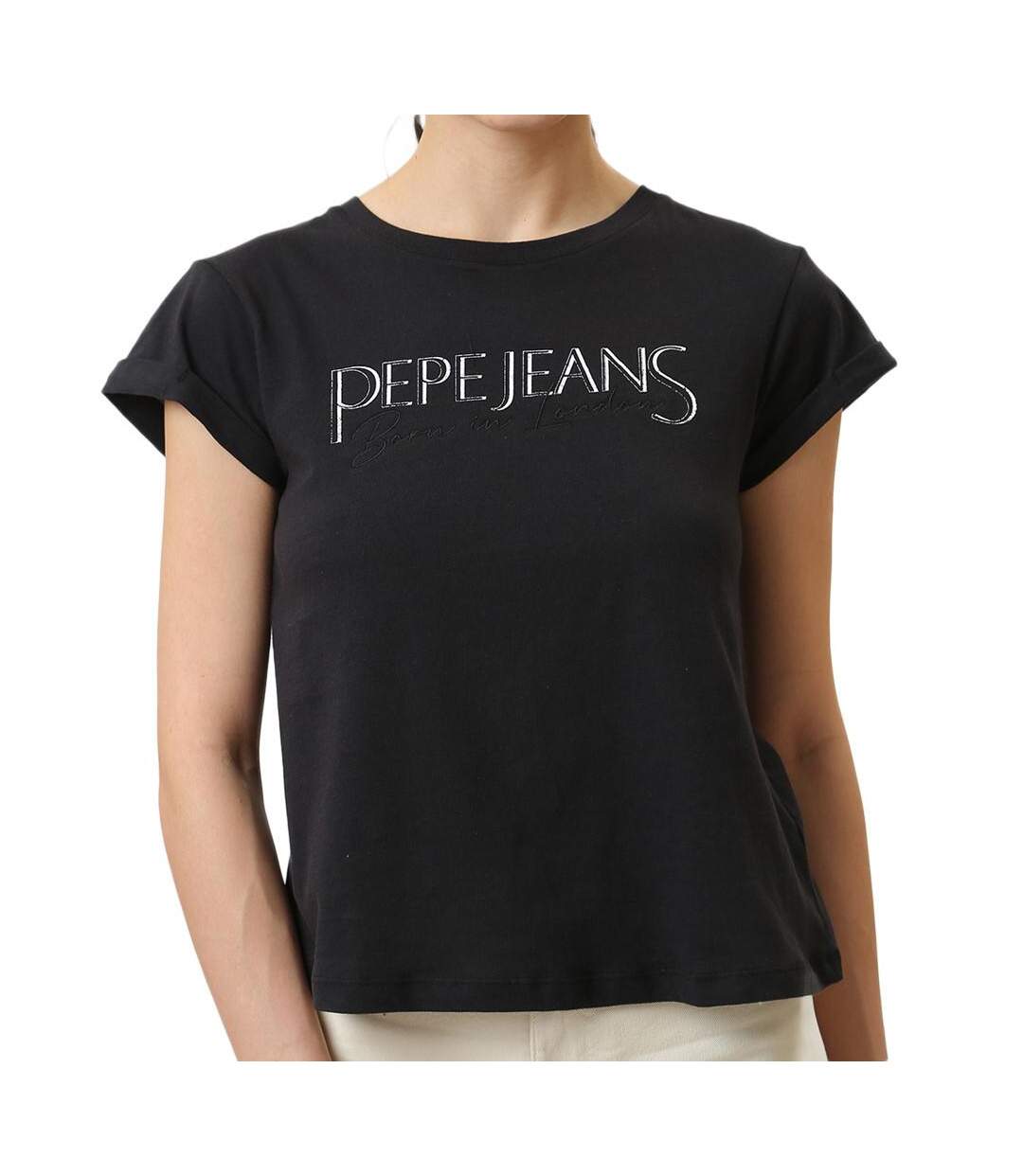 T-shirt Noir Femme Pepe jeans Hannon - L-1