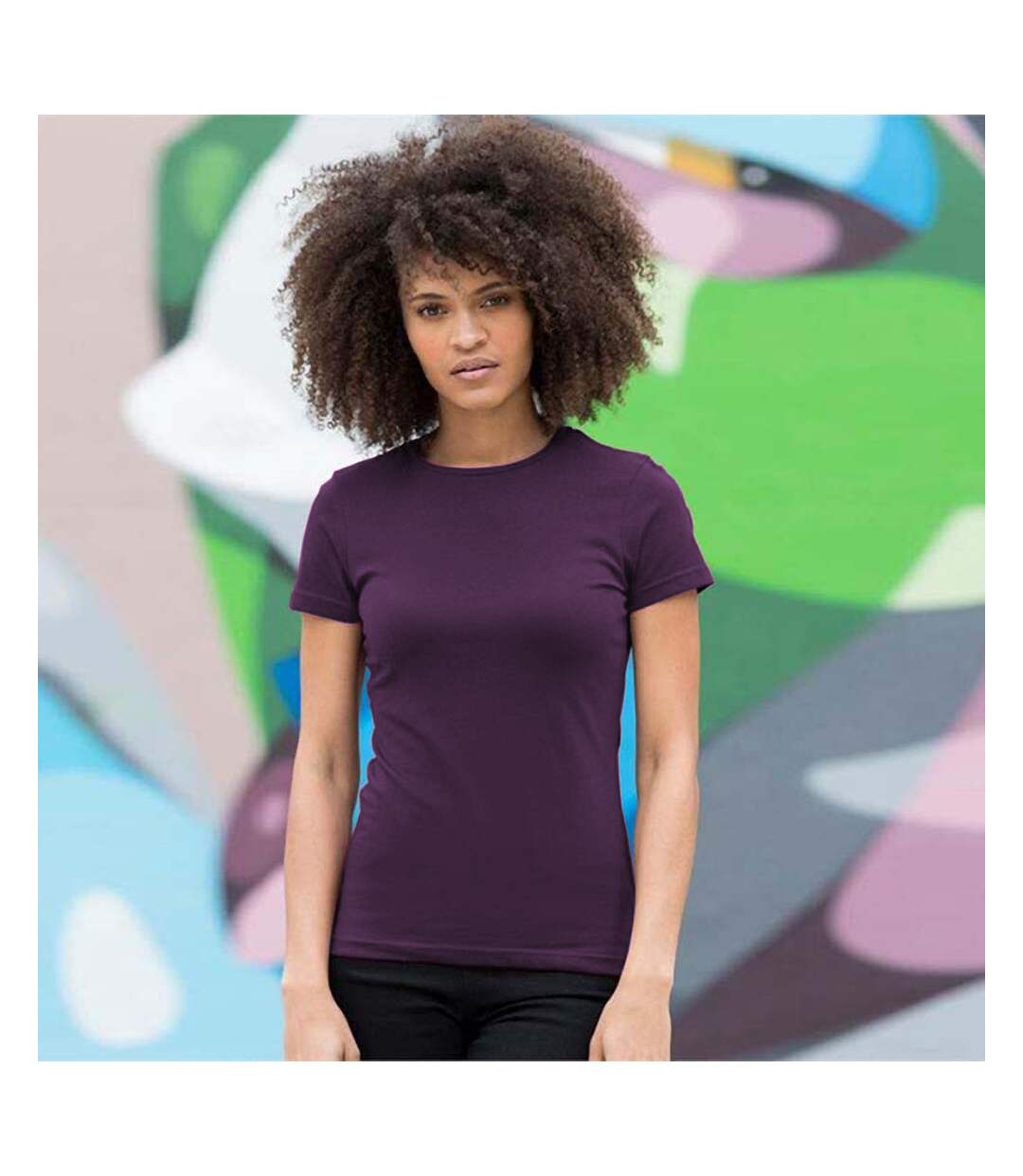 Feel good t-shirt étirable à manches courtes femme violet profond Skinni Fit