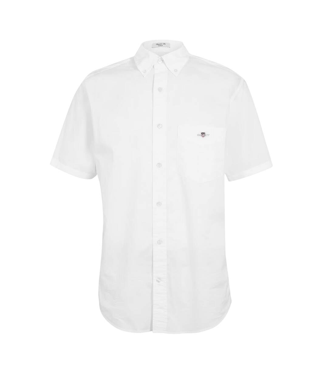 Mens Classic Logo Poplin Short-sleeved Shirt White Gant-2