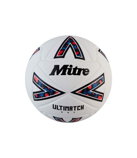 Ballon de foot ultimatch one taille 5 blanc / noir / rouge Mitre